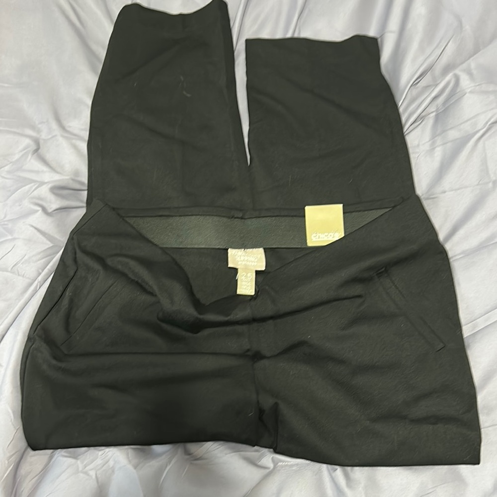 Chico's Black womens slimming Ponte pants